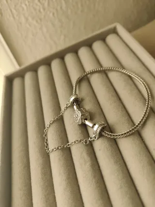 Cadena de seguridad para pulsera plata