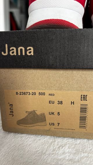 Zapatillas Jana Mujer Rojas Talla 38