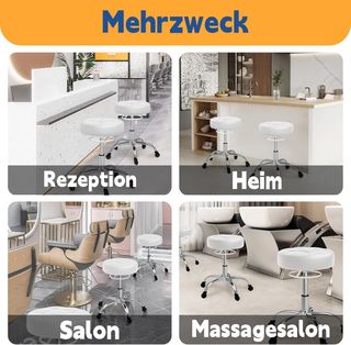 Taburete OUTMASTER ajustable blanco