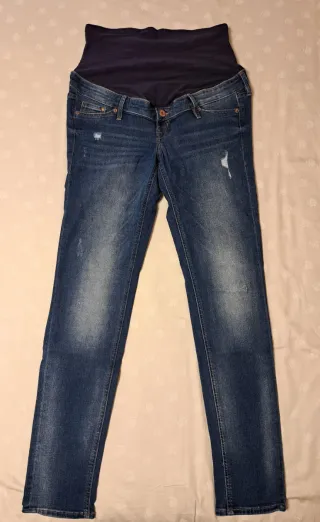 Pantalón vaquero premamá azul