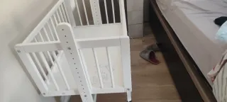 Minicuna colecho blanca con colchon