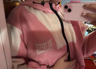 Conjunto chándal rosa y blanco polinesia