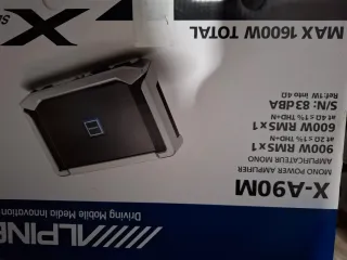 Amplificador Alpine X-A90M + Regulador RUX-KNOB.2