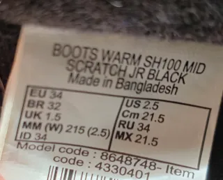 Botas de nieve Quechua niño T34