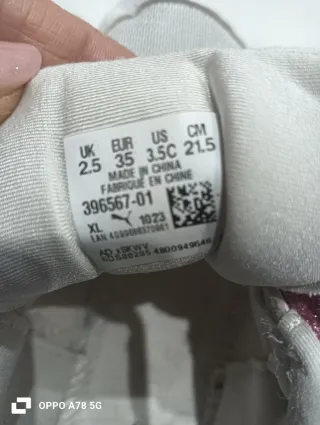 Scarpe Puma bambina rosa e bianche