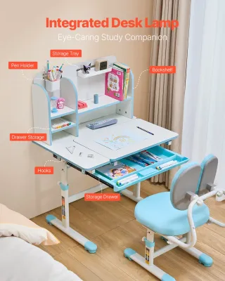 Set Scrivania e Sedia da Studio Bambini Tavolo