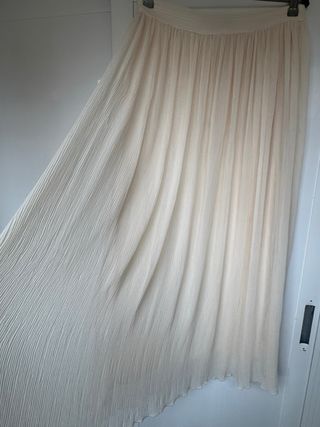 Falda larga Zara beige Talla M