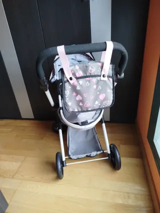 Passeggino per bambole con borsa