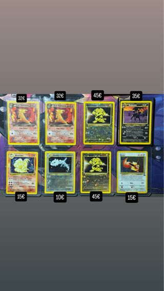 Cartas Pokémon Antiguas