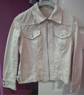 Cazadora vaquera beige