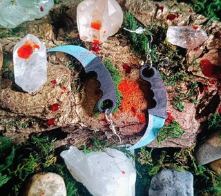 Pendientes, Collar y Llavero Artesanal