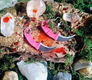 Pendientes, Collar y Llavero Artesanal