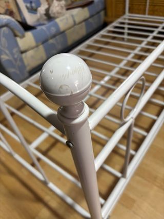 Estructura Cama Metálica Blanca