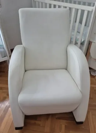 Sillón mecedora lactancia blanco