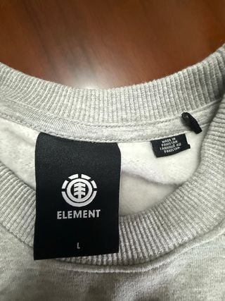 Element Sudadera Gris Talla L