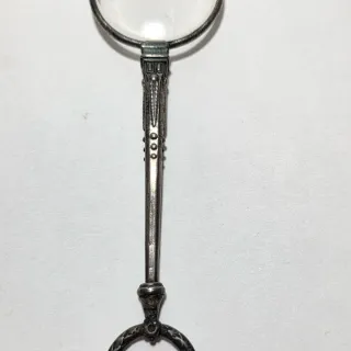 Occhiali da vista lorgnette del'800 manico argento