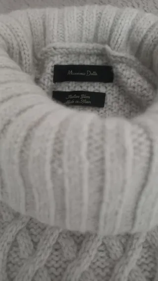 Jersey Massimo Dutti cuello alto beige