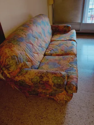 Sofá vintage multicolor tela