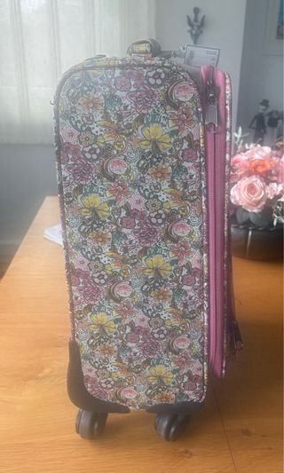 Maleta de mano con estampado floral