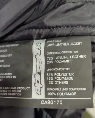 Chaqueta moto Alpinestars Jaws Piel Talla 52