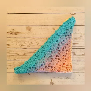 Bufanda de ganchillo degradada