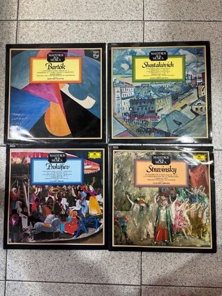 Lote 4 Vinilos Música Siglo XX: Bartók, Shostakovi