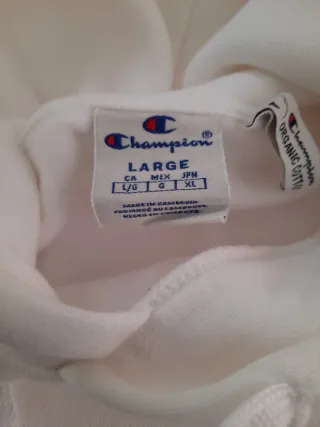 Felpa Champion bianca con cappuccio