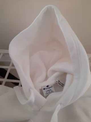 Felpa Champion bianca con cappuccio