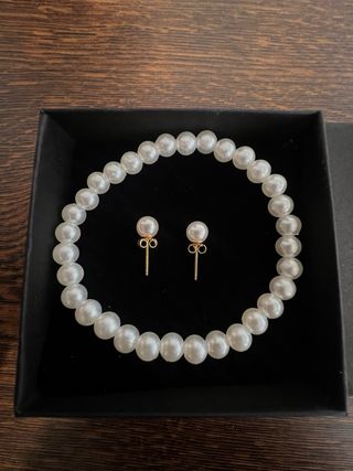 Conjunto Perlas Pulsera y Pendientes Fina Garcia