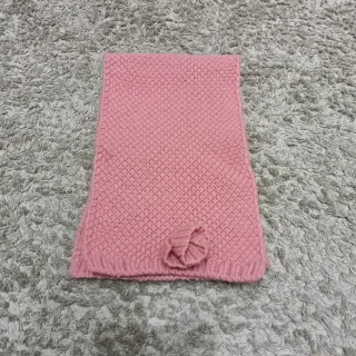 Conjunto capota+bufanda+manoplas rosa.Sfera.