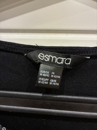 Vestido negro con lentejuelas y algodón