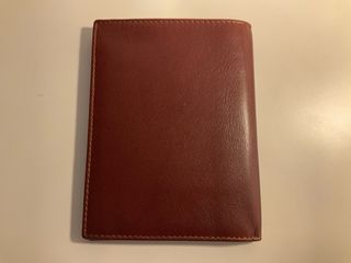 Portafoglio in pelle da uomo YANCCI marrone e rosso