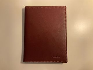 Portafoglio in pelle da uomo YANCCI marrone e rosso