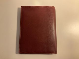 Portafoglio in pelle da uomo YANCCI marrone e rosso