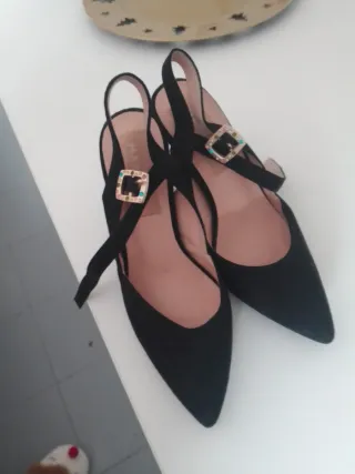 Zapatos Mary Paz Negros con Hebilla