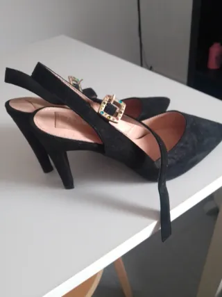 Zapatos Mary Paz Negros con Hebilla