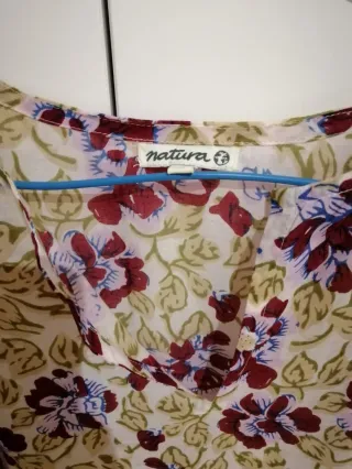 Camiseta floral algodón mujer