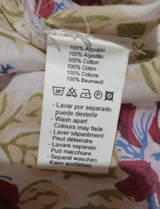 Camiseta floral algodón mujer