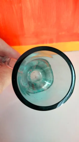 Vaso monofiore Verde Acqua vintage anni 70