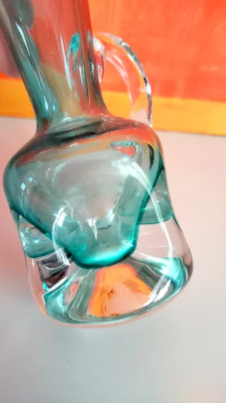 Vaso monofiore Verde Acqua vintage anni 70