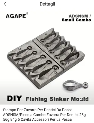 Stampo Pesi da Pesca DIY