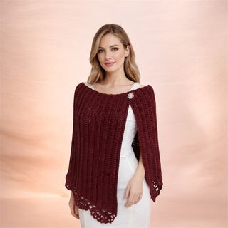 Cappa uncinetto rossa