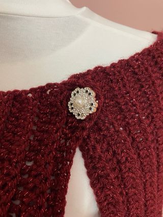 Cappa uncinetto rossa