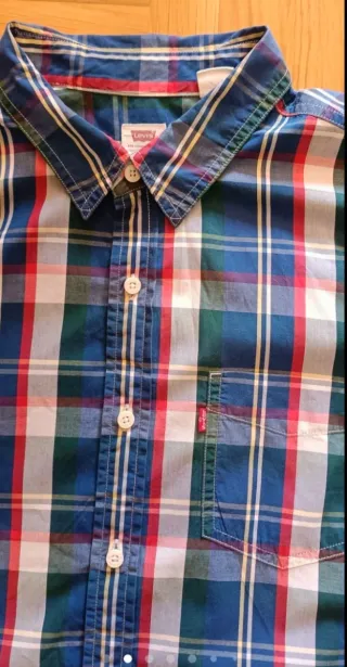 Camisa Levi's cuadros azul L/XL