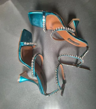 Sandali Quanticlo azzurro metallizzato 38