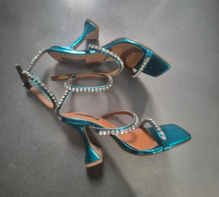 Sandali Quanticlo azzurro metallizzato 38