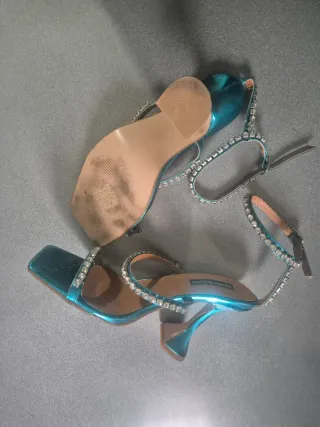 Sandali Quanticlo azzurro metallizzato 38