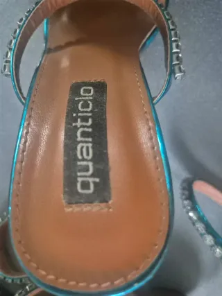 Sandali Quanticlo azzurro metallizzato 38