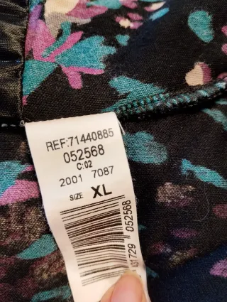 Vestido estampado manga larga,lazo en la espalda