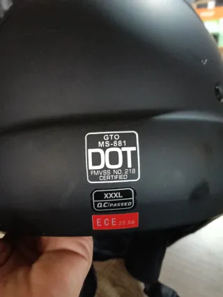 Casco Moto Negro Talla XXXL